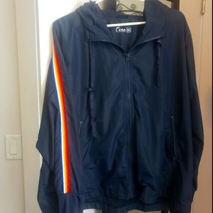 Navy rainbow zyia bomber jacket